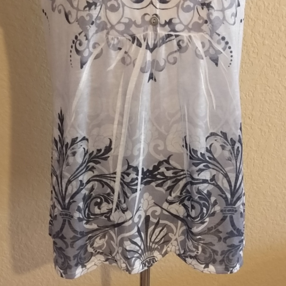 Unity World Wear Rhinestone Patterned Blouse - Picture 3 of 6
